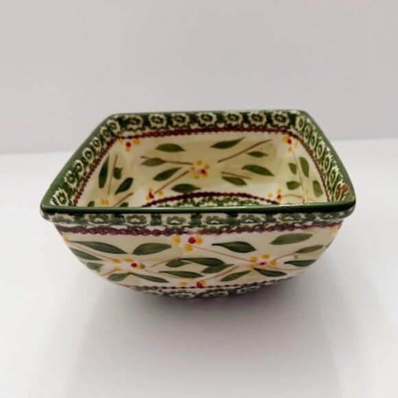 Temp-tations by Tara Other - Temp-Tations by Tara Old World Green 6" Square Bowl w/ Lid Bakeware 1.0 Qt.